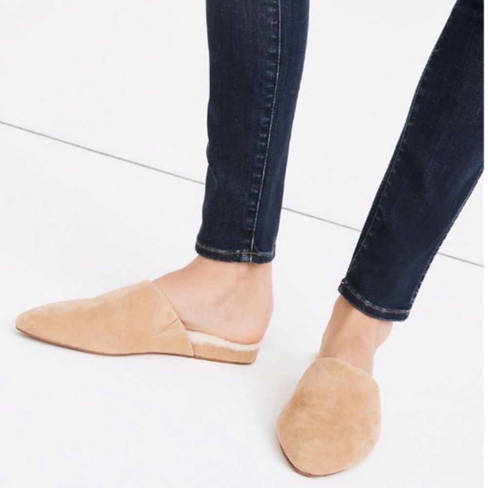 Madewell The Kasey Cream Slip on Mules 7